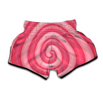 Pink Swirl Lollipop Print Muay Thai Boxing Shorts