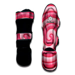 Pink Swirl Lollipop Print Muay Thai Shin Guard