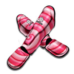 Pink Swirl Lollipop Print Muay Thai Shin Guard