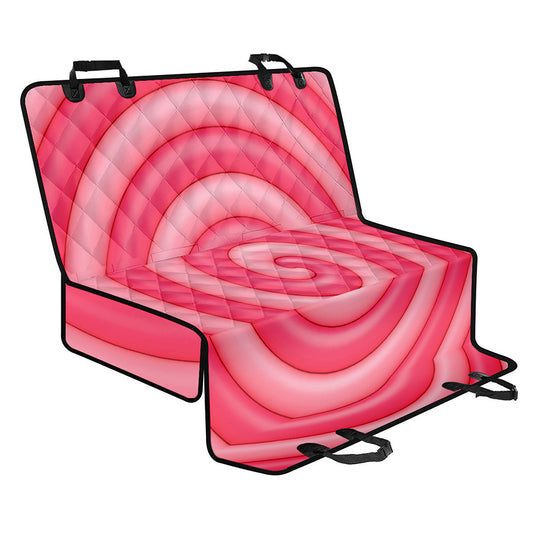 Pink Swirl Lollipop Print Pet Car Back Seat Cover
