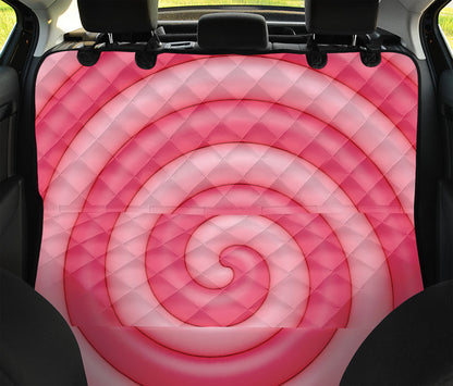 Pink Swirl Lollipop Print Pet Car Back Seat Cover