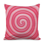 Pink Swirl Lollipop Print Pillow Cover