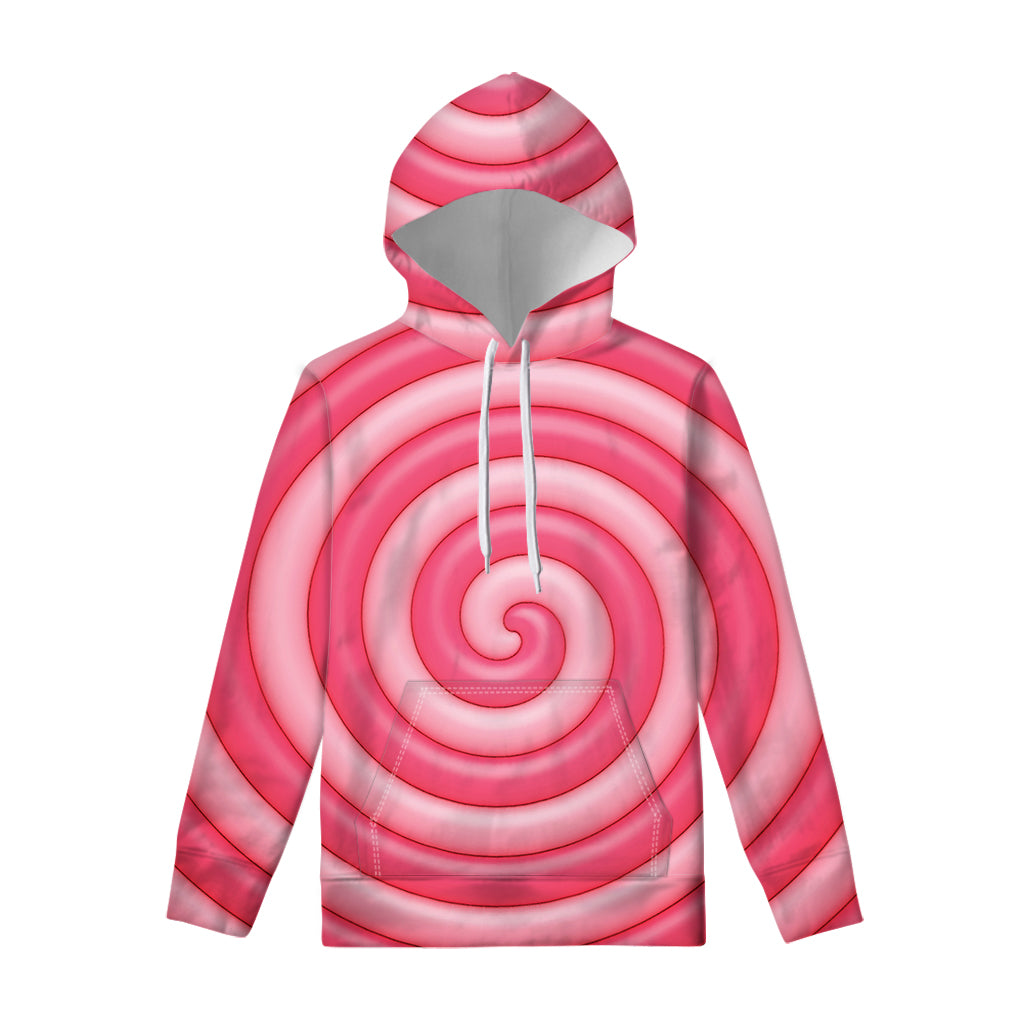 Pink Swirl Lollipop Print Pullover Hoodie