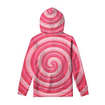 Pink Swirl Lollipop Print Pullover Hoodie