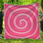 Pink Swirl Lollipop Print Quilt