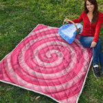 Pink Swirl Lollipop Print Quilt