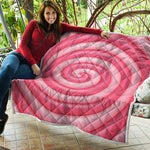 Pink Swirl Lollipop Print Quilt
