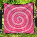 Pink Swirl Lollipop Print Quilt