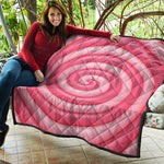 Pink Swirl Lollipop Print Quilt