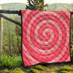 Pink Swirl Lollipop Print Quilt