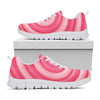 Pink Swirl Lollipop Print White Sneakers