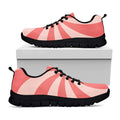 Pink Swirl Print Black Running Shoes
