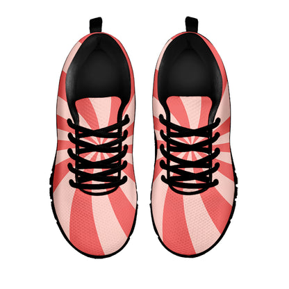 Pink Swirl Print Black Sneakers