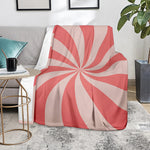 Pink Swirl Print Blanket