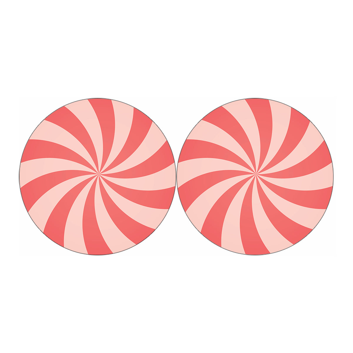 Pink Swirl Print Car Coasters