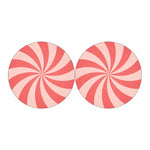 Pink Swirl Print Car Coasters