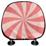Pink Swirl Print Car Headrest Covers