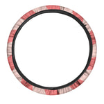 Pink Swirl Print Car Steering Wheel Cover