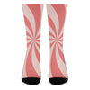 Pink Swirl Print Crew Socks