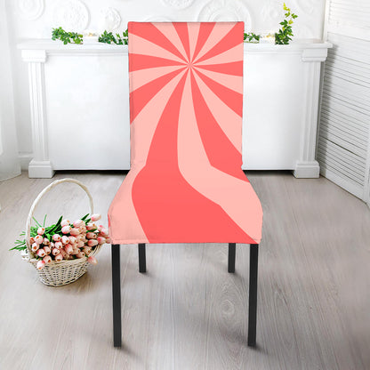 Pink Swirl Print Dining Chair Slipcover