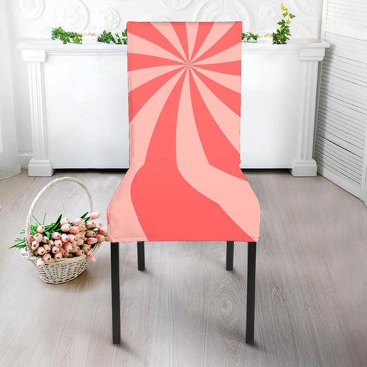 Pink Swirl Print Dining Chair Slipcover