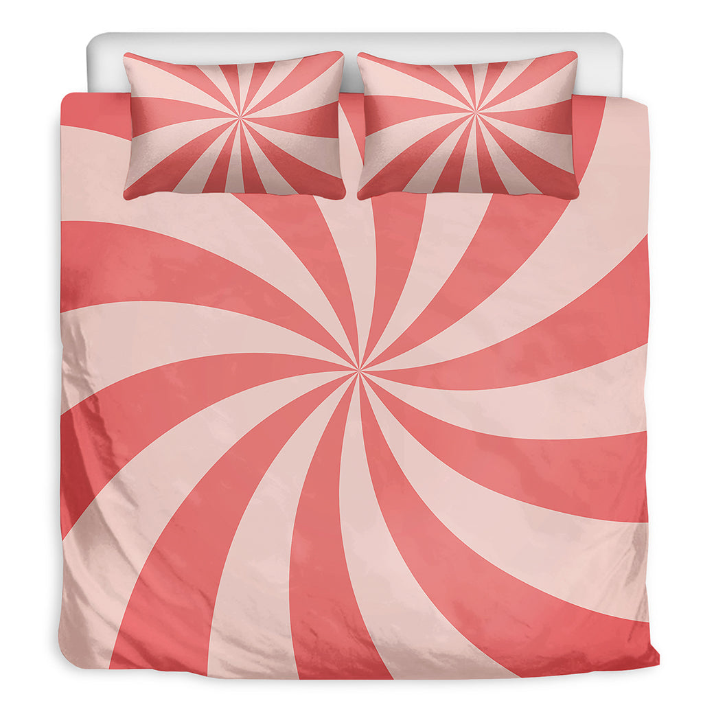 Pink Swirl Print Duvet Cover Bedding Set