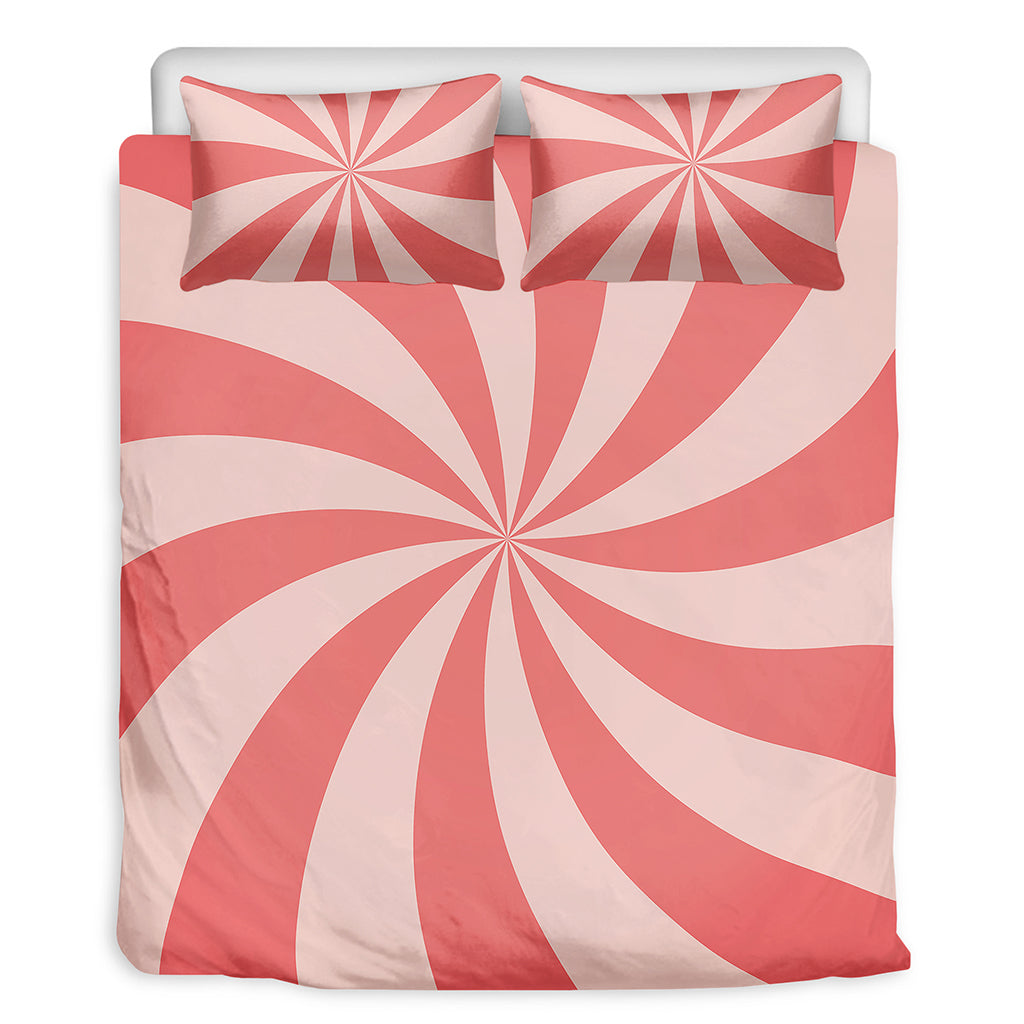 Pink Swirl Print Duvet Cover Bedding Set