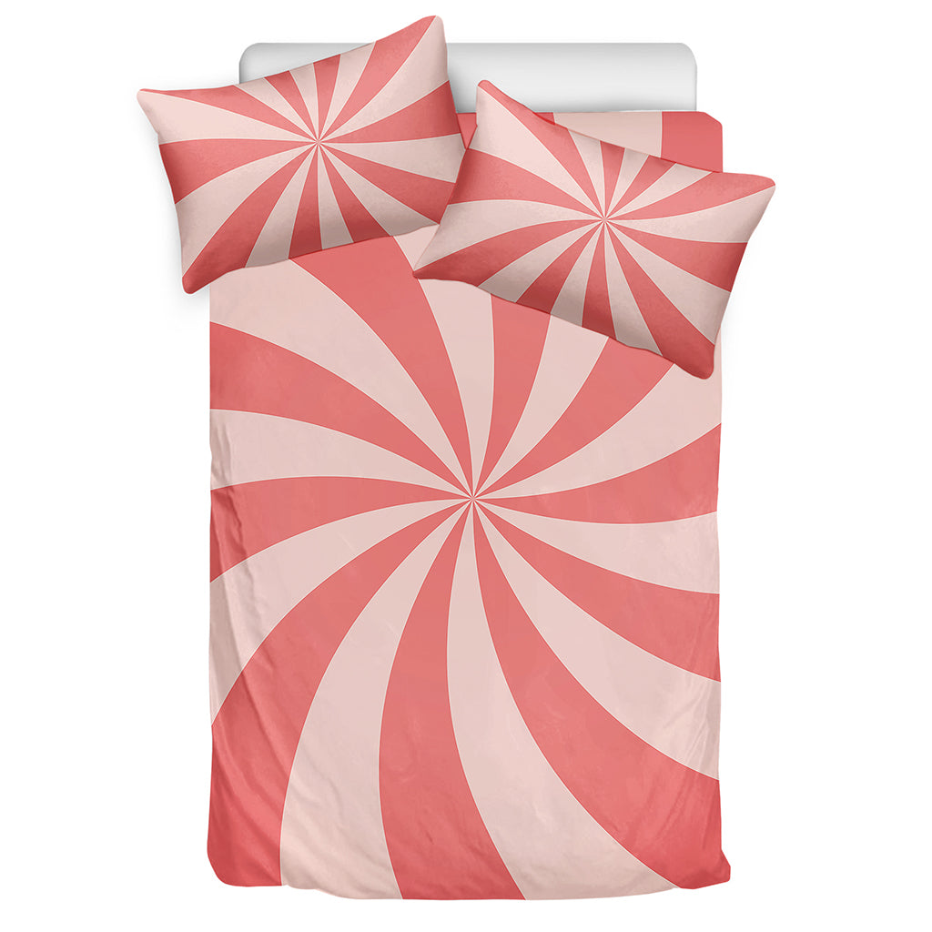 Pink Swirl Print Duvet Cover Bedding Set