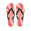 Pink Swirl Print Flip Flops