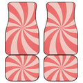 Pink Swirl Print Front and Back Car Floor Mats