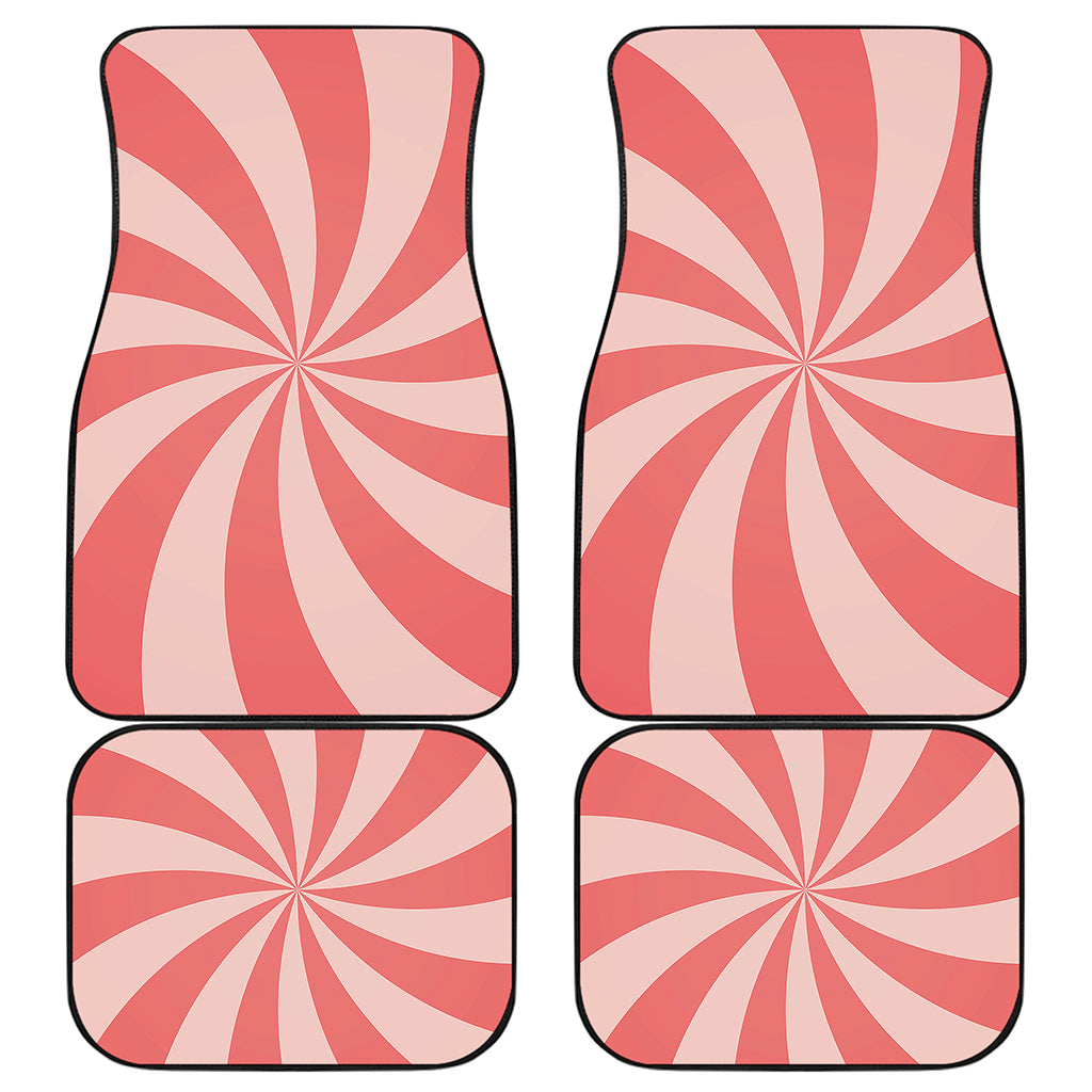 Pink Swirl Print Front and Back Car Floor Mats
