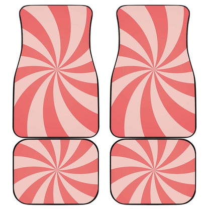 Pink Swirl Print Front and Back Car Floor Mats