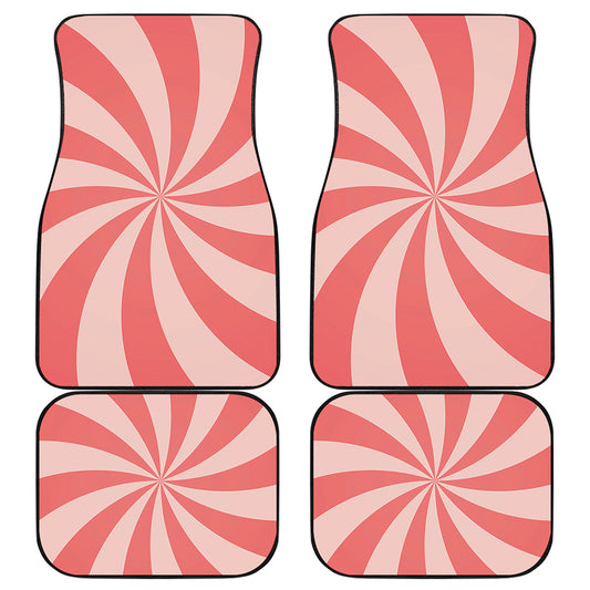 Pink Swirl Print Front and Back Car Floor Mats