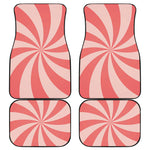 Pink Swirl Print Front and Back Car Floor Mats