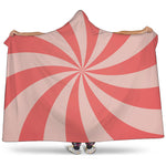 Pink Swirl Print Hooded Blanket