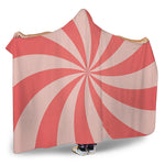 Pink Swirl Print Hooded Blanket