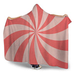 Pink Swirl Print Hooded Blanket