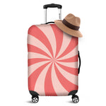 Pink Swirl Print Luggage Cover
