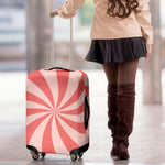 Pink Swirl Print Luggage Cover