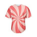 Pink Swirl Print Men's Baseball Jersey