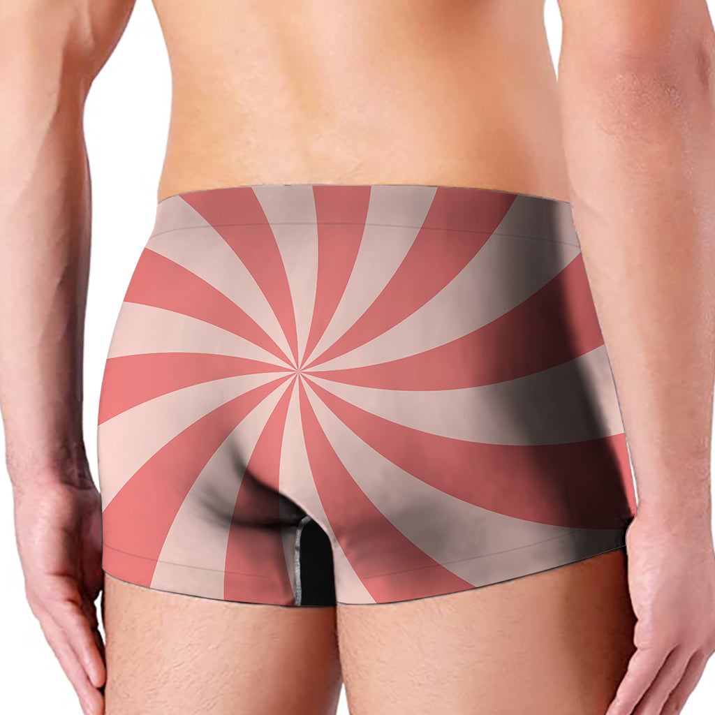 Pink Swirl Print Men's Boxer Briefs