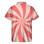 Pink Swirl Print Men's Short Sleeve Shirt