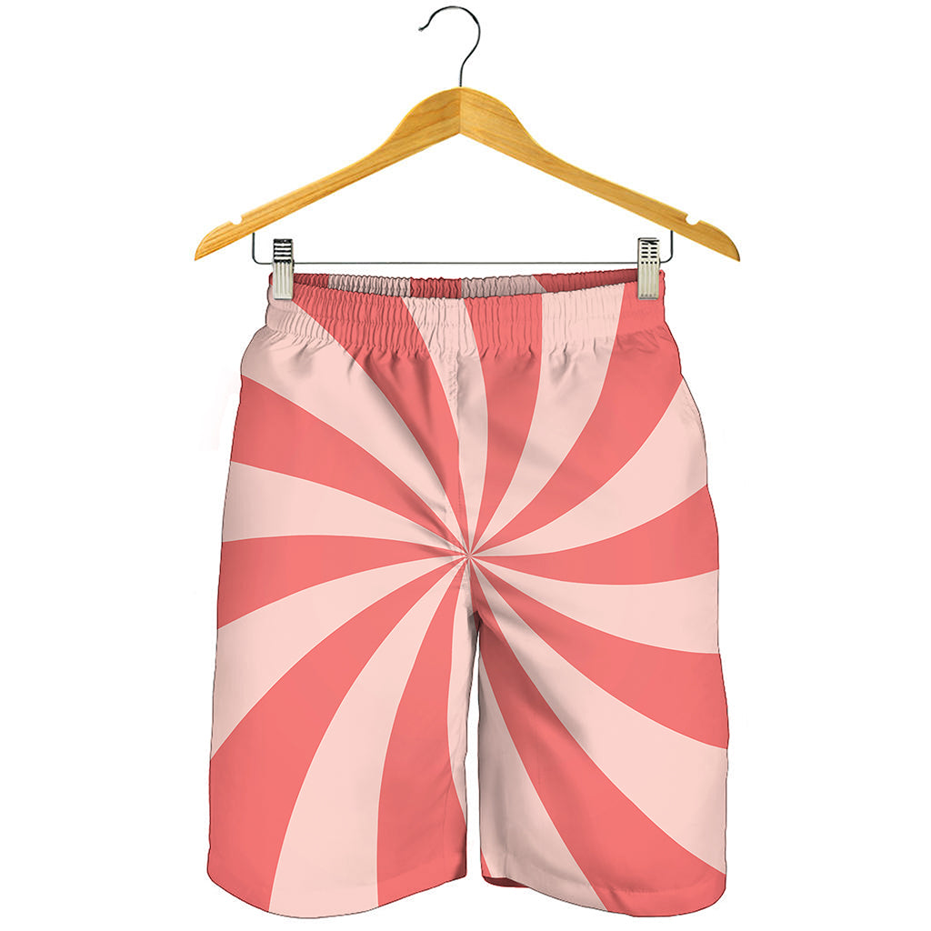 Pink Swirl Print Men's Shorts