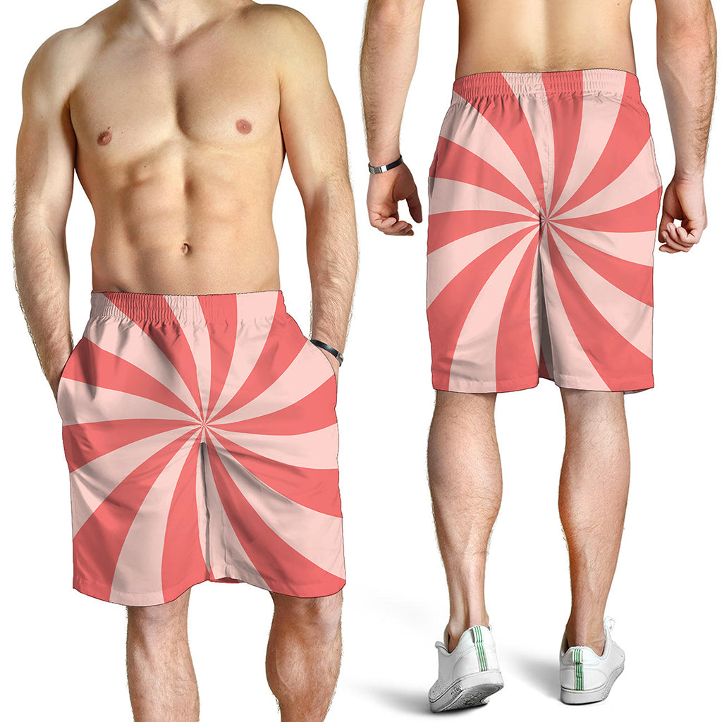 Pink Swirl Print Men's Shorts