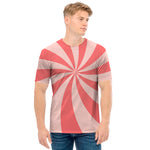 Pink Swirl Print Men's T-Shirt