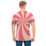 Pink Swirl Print Men's T-Shirt