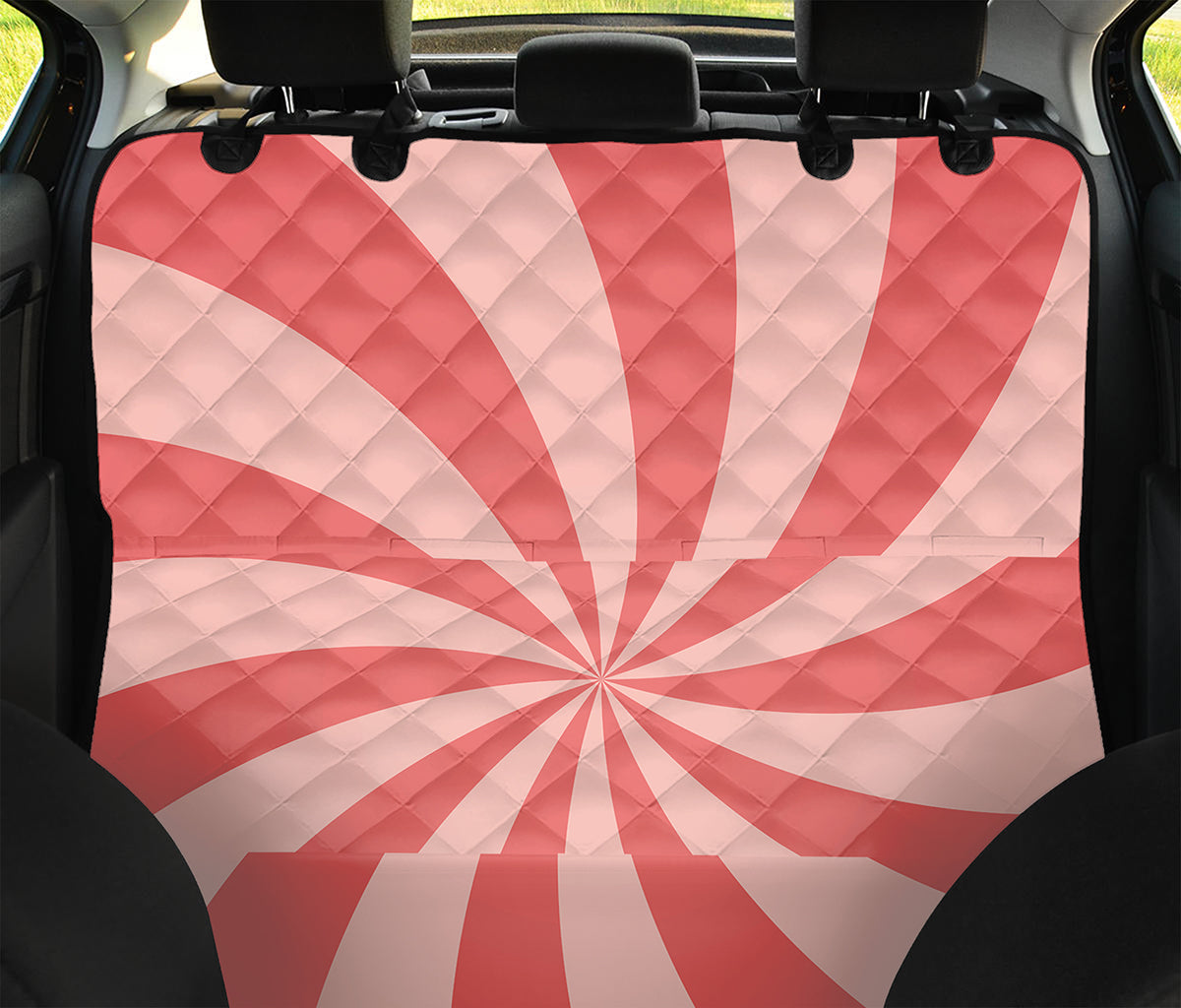 Pink Swirl Print Pet Car Back Seat Cover
