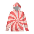 Pink Swirl Print Pullover Hoodie