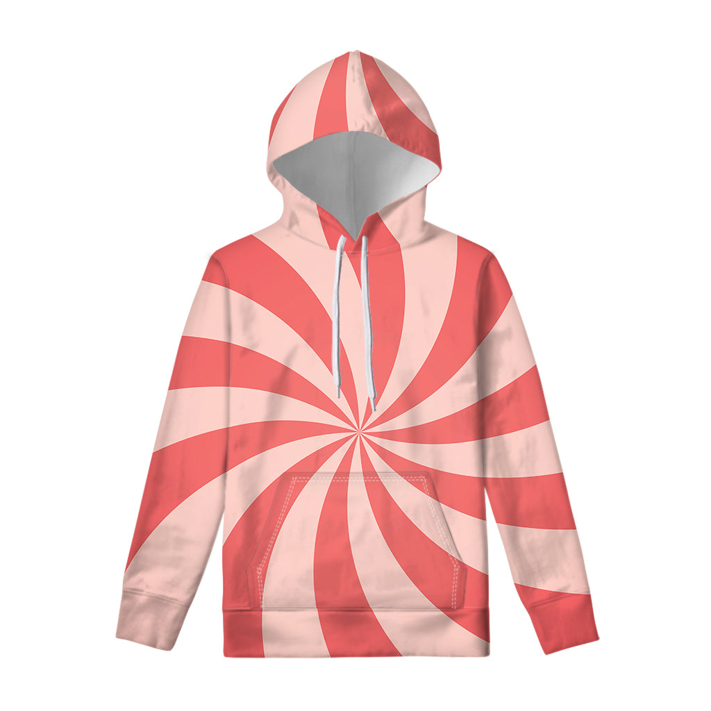 Pink Swirl Print Pullover Hoodie
