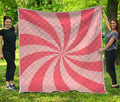 Pink Swirl Print Quilt